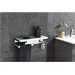 Lexora Home Bagno Bianca Stainless Steel Shelf with Bar and Hook in Chrome