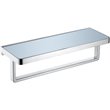 Lexora Home Bagno Bianca Stainless Steel Shelf with Towel Bar in Chrome