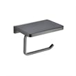 Lexora Home Bagno Bianca Stainless Steel Shelf with Holder in Gun Metal
