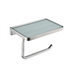 Lexora Home Bagno Bianca Stainless Steel Shelf with Holder in Brushed Nickel