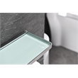 Lexora Home Bagno Bianca Stainless Steel Shelf with Holder in Brushed Nickel