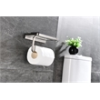 Lexora Home Bagno Bianca Stainless Steel Shelf with Holder in Brushed Nickel