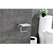 Lexora Home Bagno Bianca Stainless Steel Shelf with Holder in Brushed Nickel