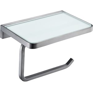 lexora home bagno bianca stainless steel shelf with holder in gun metal