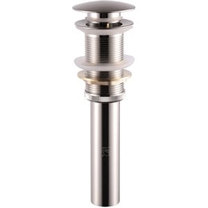 Lexora Home Scarico Pop-Up Drain Assembly without Overflow in Brushed Nickel