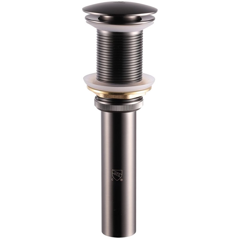 Lexora Home Scarico Pop-Up Drain Assembly without Overflow in Gun Metal