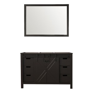 Lexora Home Marsyas 48&quot Single Vanity with Mirror in Brown