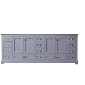 Lexora Home Dukes 84&quot Vanity Cabinet in Dark Gray