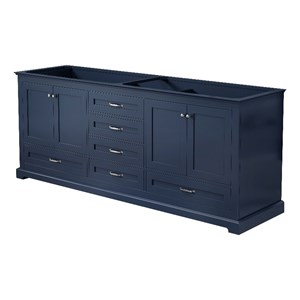 Lexora Home Dukes 80&quot Vanity Cabinet in Navy Blue
