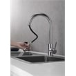 Lexora Home Olivi Brass Kitchen Faucet with Pull Out Sprayer in Chrome
