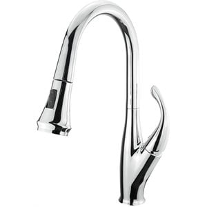lexora home garbatella brass kitchen faucet with pull out sprayer