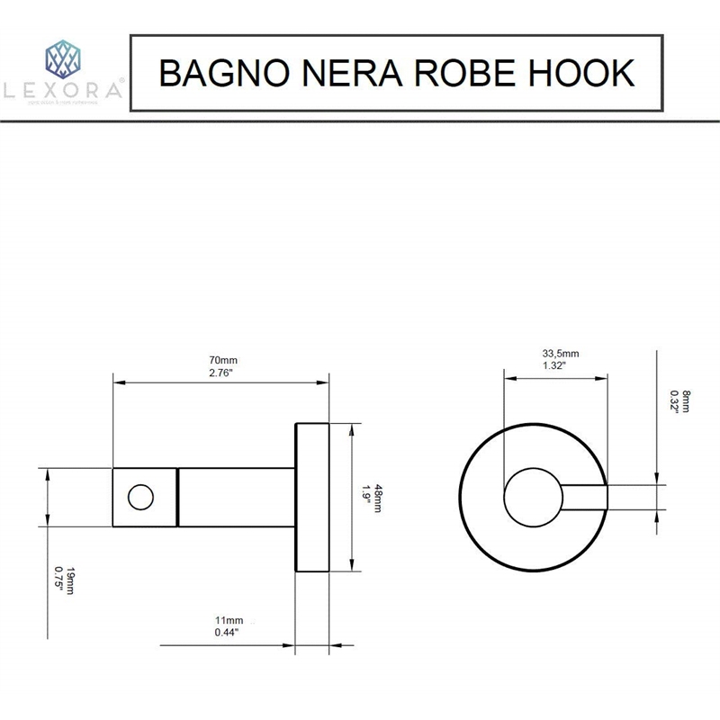 Lexora Home Bagno Nera 4-Piece Bathroom Accessory Set in Matte Black