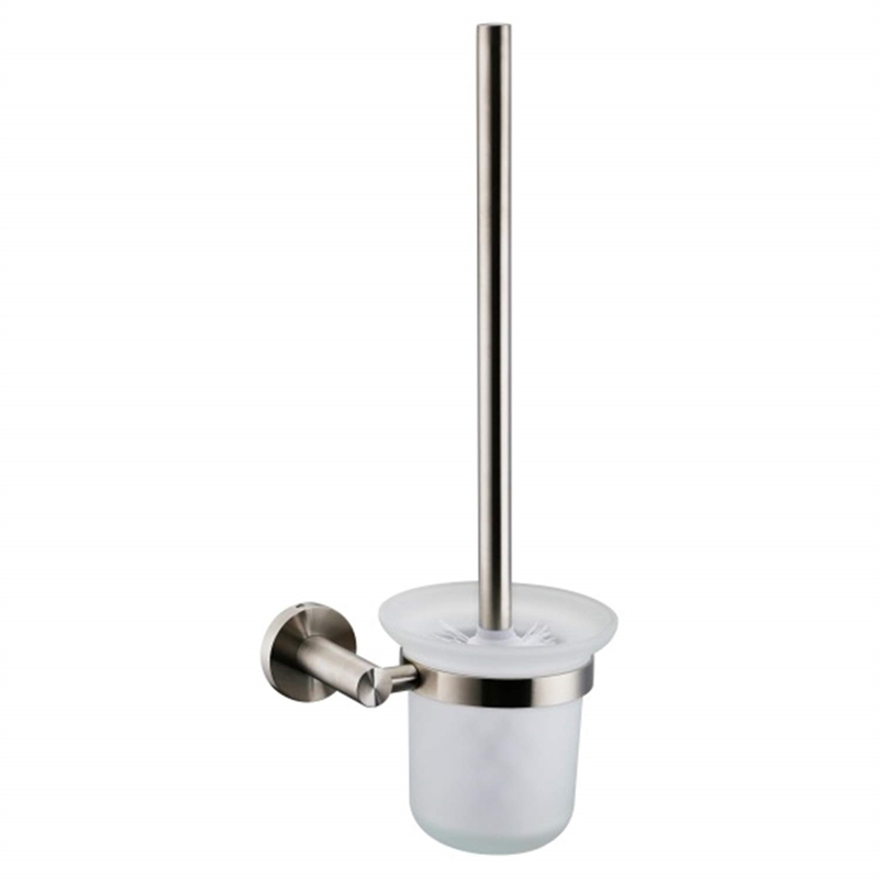 Lexora Home Bagno Nera Stainless Steel Toilet Brush in Satin Nickel