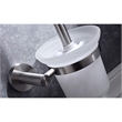 Lexora Home Bagno Nera Stainless Steel Toilet Brush in Satin Nickel