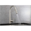 Lexora Home Olivi Brass Kitchen Faucet with Pull Out Sprayer in Brushed Nickel