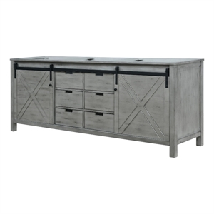 Lexora Home Marsyas 84&quot Vanity Cabinet in Ash Gray