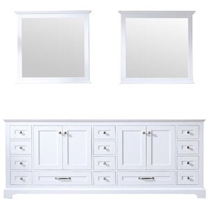 Lexora Home Dukes 84&quot Double Vanity with Mirrors in White
