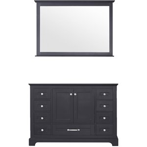 Lexora Home Dukes 48&quot Single Vanity with Mirror in Espresso
