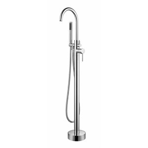 Lexora Home Free Standing Bathtub Faucet with Showerwand in Chrome