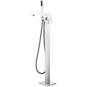 Lexora Home Mare Free Standing Bathtub Faucet with Showerwand in Chrome