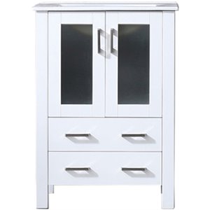 Lexora Home Volez 24&quot Single Vanity with Integrated Sink in White