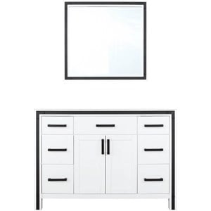 Lexora Home Ziva 48&quot Single Vanity with Mirror in White