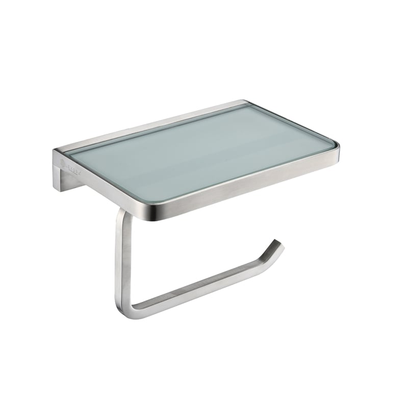 Lexora Home Bagno Lucido Stainless Steel Toilet Paper Holder in Chrome