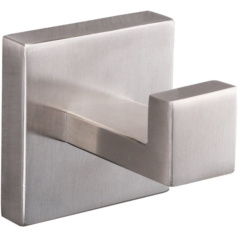 Lexora Home Bagno Lucido Stainless Steel Robe Hook in Satin Nickel