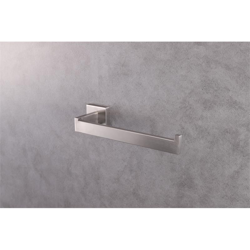Lexora Home Bagno Lucido Stainless Steel Towel Holder in Satin Nickel