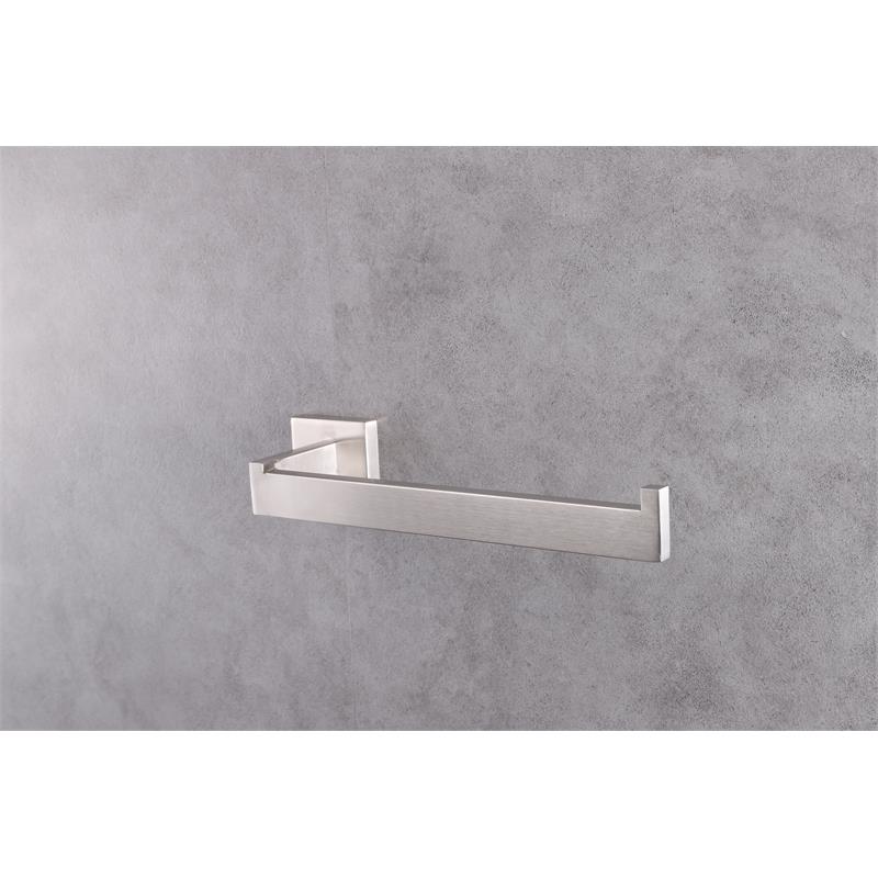 Lexora Home Bagno Lucido Stainless Steel Toilet Paper Holder in Satin Nickel