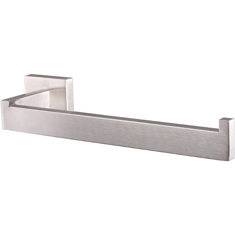 Lexora Home Bagno Lucido Stainless Steel Toilet Paper Holder in Satin Nickel