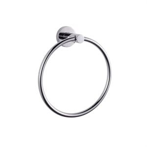 Lexora Home Bagno Nera Stainless Steel Towel Ring in Chrome