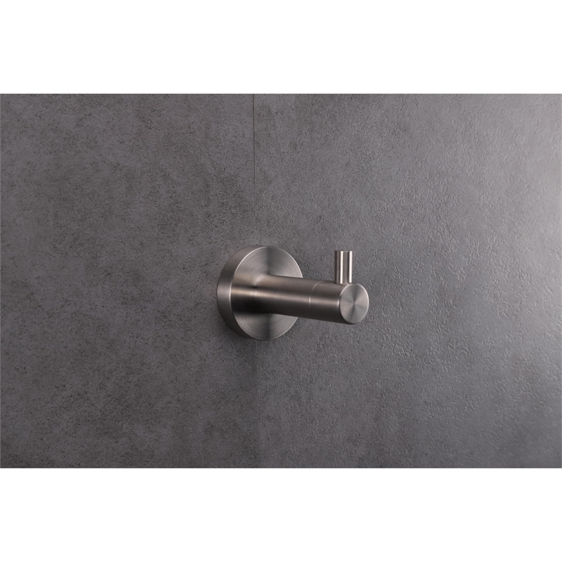 Lexora Home Bagno Nera Stainless Steel Robe Hook in Matte Black
