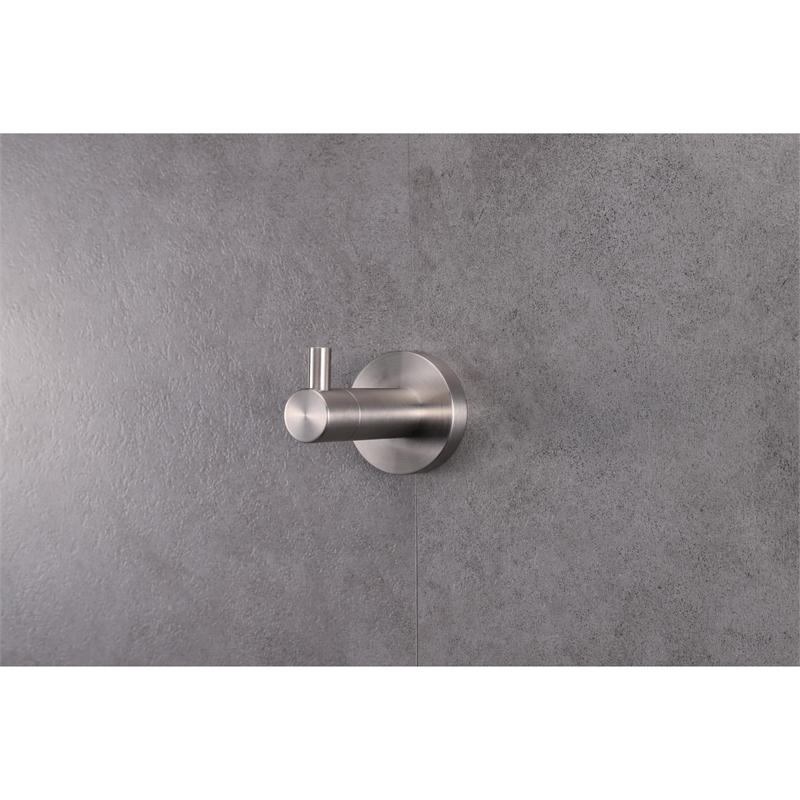 Lexora Home Bagno Nera Stainless Steel Robe Hook in Matte Black