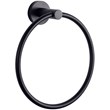 Lexora Home Bagno Nera Stainless Steel Towel Ring in Matte Black