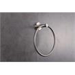 Lexora Home Bagno Nera Stainless Steel Towel Ring in Satin Nickel