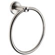 Lexora Home Bagno Nera Stainless Steel Towel Ring in Satin Nickel