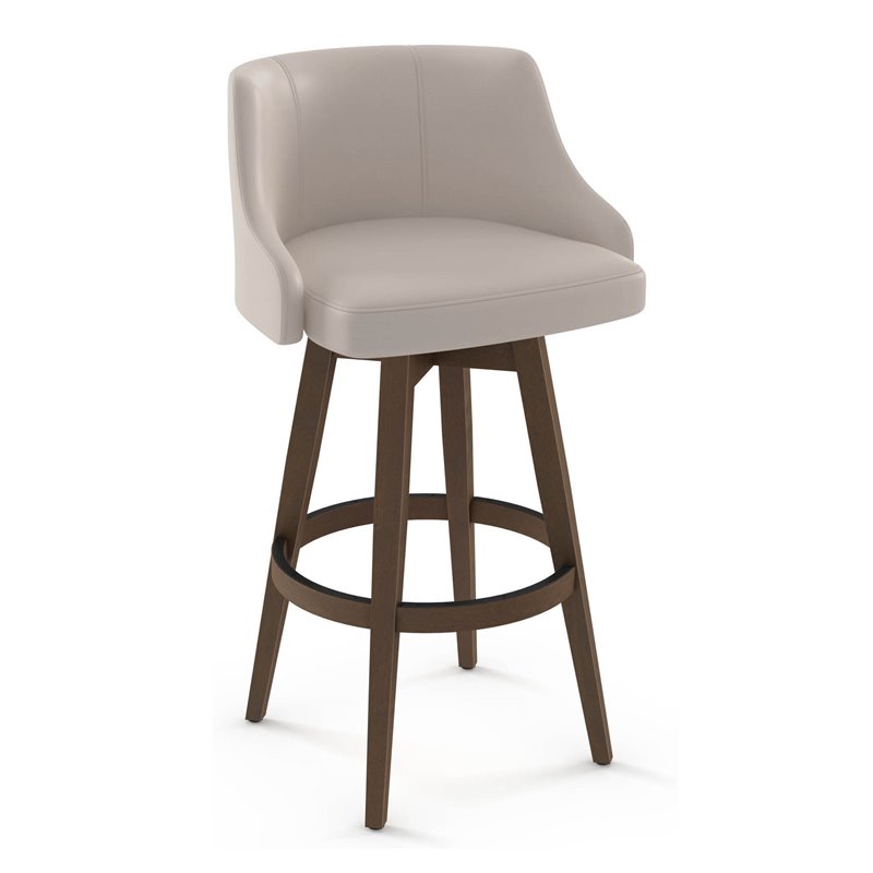 Amisco Nolan 26 75 Faux Leather Swivel, Cream Faux Leather Counter Stools