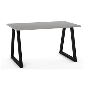 amisco kacey triangle shape leg wood and metal office desk in black/gray