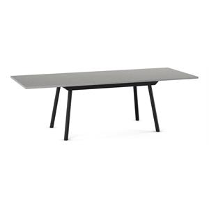 amisco faber thermo fused laminate wood and metal dining table in black/gray