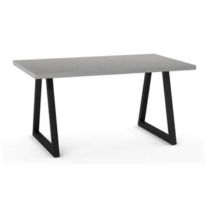 amisco answorth triangle shape leg wood and metal dining table in black/gray