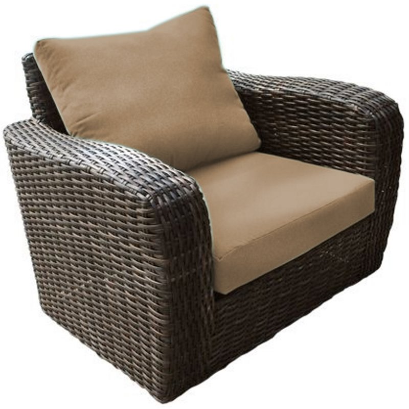 Acapulco Aluminum Frame Club Chair in TwoTone Gray & Dark Beige