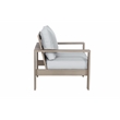 Aruba Aluminum Frame Club Chair with Cushion in Handpainted Taupe