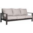 Atlantis Aluminum Frame Sofa in Brown with Beige/Off White Cushion