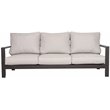 Atlantis Aluminum Frame Sofa in Brown with Beige/Off White Cushion