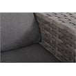 Bali Silver/Gray Two-Tone Wicker Club Chair in Charcoal Gray Cushion