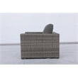 Bali Silver/Gray Two-Tone Wicker Club Chair in Charcoal Gray Cushion