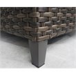 Barbados Two-Tone Dark Gray/Light Gray Wicker Club Chair in Charcoal Cushion