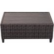 Barbados Two-Tone Dark Gray/Light Gray Wicker Coffee Table