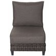 Barbados Two-Tone Dark Gray/Light Gray Wicker Middle in Charcoal Cushion
